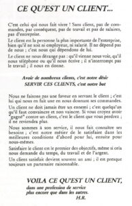 Lettre du fondateur : Ce qu'est un client